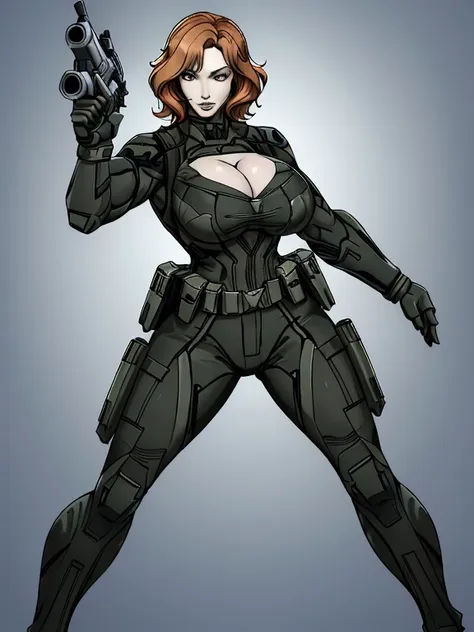 imagine christina hendricks as an metal gear solid character, christina hendricks as a video game character, christina hendricks...