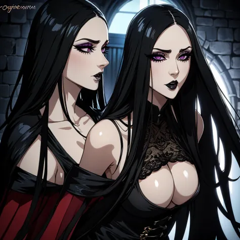 Sexy woman orgasm gothic makeup 