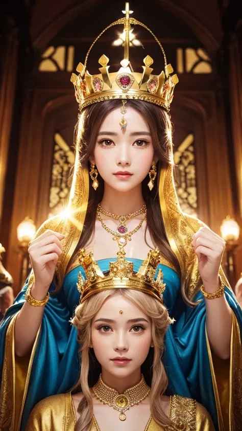 goddess　gold　crown