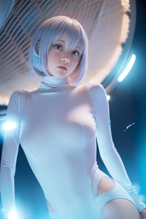 (((Ayanami Rei))),One girl,alone,(masterpiece,Highest quality, Official Art, beautifully、aesthetic:1.2),(Ultra-high resolution, (4K),Beach,Good lighting, (Photon Mapping, Radio City, Physically Based Rendering,Auto White Balance), sense of technology,wonde...