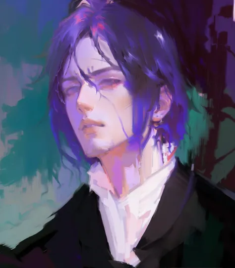 anime - style image of a man with a guitar in his hand, sebastian michaelis, made with anime painter studio, shigenori soejima illustration, zerochan art, formal suit, best hair, detailed render, 2 d anime style, by Shingei, kentaro miura manga art style, ...