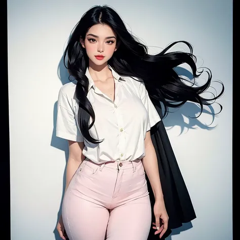 This beautiful teacher wore a simple and elegant white shirt with tight black pants, showing off her tall figure and graceful curves. Her long hair was a shawl, slightly curly, and gave off a faint fragrance. Your facial features are delicate, your eyes ar...