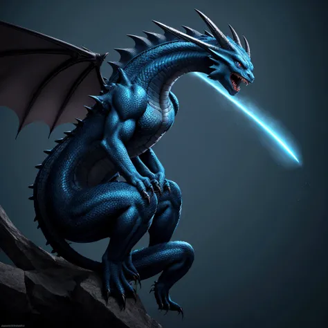 super cute dragon, mega detailed, full HD, perfect, cerulean, night fury 