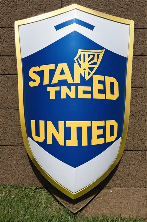 Create a soccer team shield that contains a soccer ball. The team name is UNITED TEAM F.C.