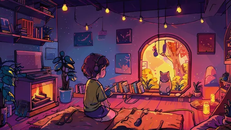 lofi chill illustration