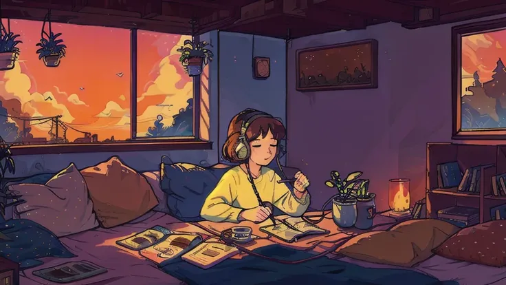 lofi chill illustration