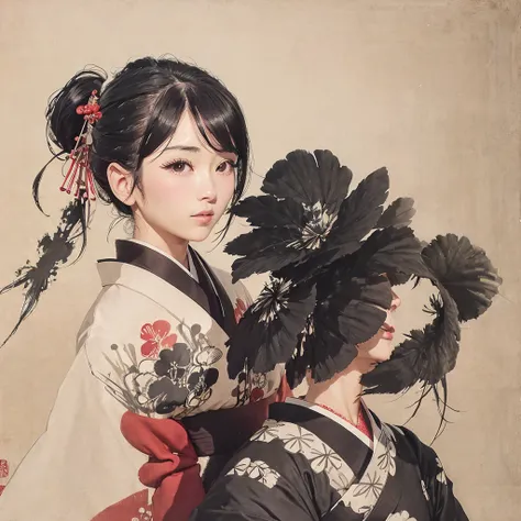 woman、House、Tattered、Black Hair、Japanese、Edo、era、Daytime、kimono