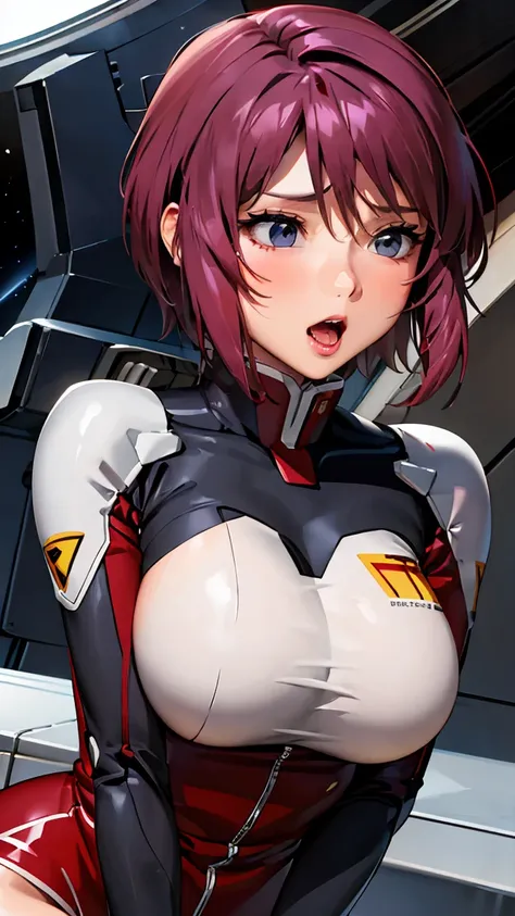 anime「gundam seed freedom」detailed illustrations of female pilots featured in。she「compass」i belong to、((light purple hair、short ...