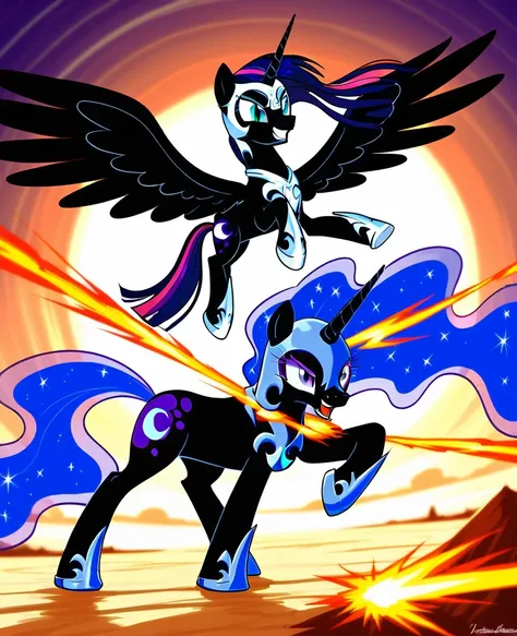 Pony nightmare moon fight Twilight Sparkle 