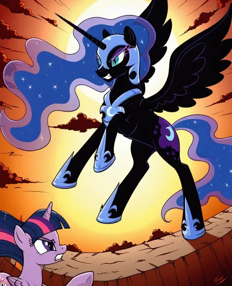 Pony nightmare moon fight Twilight Sparkle 