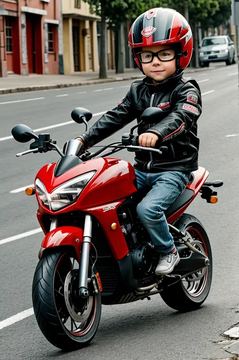 Imagen de stuart little en una moto 