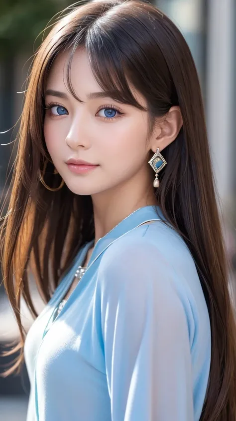 （３２hair,High resolution,High detail,High resolution,high density,alone,In addition：1.3）,（A realistic person々,Live Action,fine grain,High resolutionの目,Beautiful Eyes,Eyes that look alive,Beautiful dark blue eyes,Fishing eyes,Detailed lips,Translucent white ...