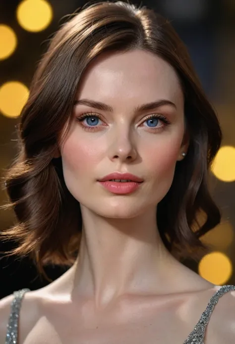 a photo-realistic portrait of sophie ellis-bextor, 1girl, realistic skin texture, beautifully detailed eyes, beautiful detailed facial features, beautiful detailed lips, extremely detailed face, long eyelashes, lush hair, young flawless skin, natural light...