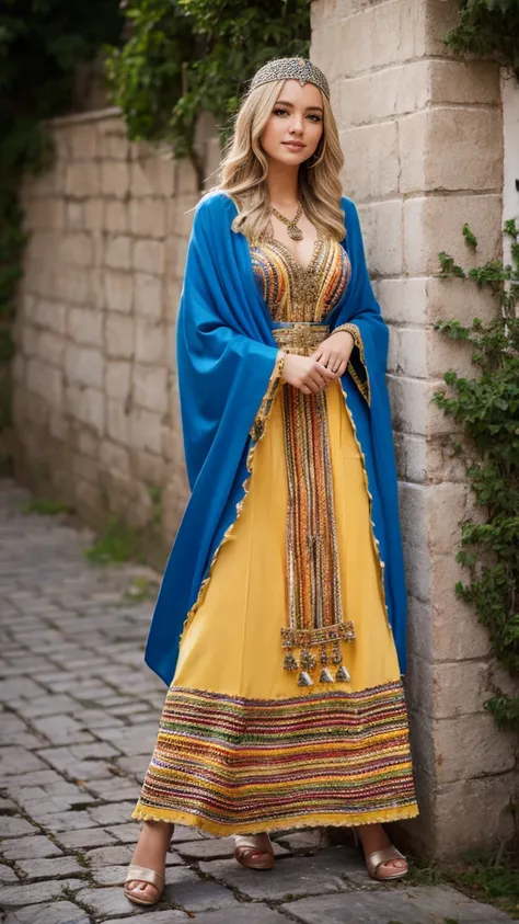 beautifull hot german blonde, robe kabyle, berber, amazigh dress, kabyledress, tizi ouzou, berber outfil, kabylegirl, bijoux, st...