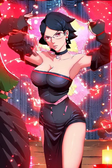 sarada uchiha in a sexy lingerie,big breast