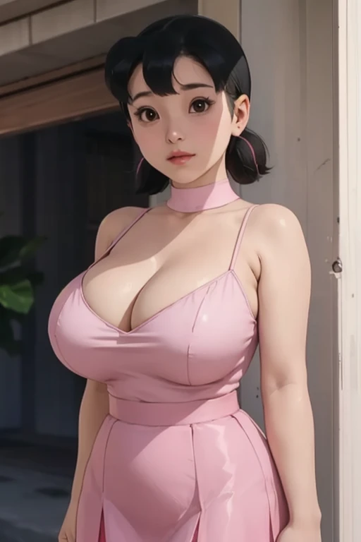 drsizukachan1,,1 Girl,Solitary,Pink skirt,Watching_exist_Viewer,(((Full and soft breasts,)))(((Huge breasts))) (((Cleavage))) (Perfect curvy figure),