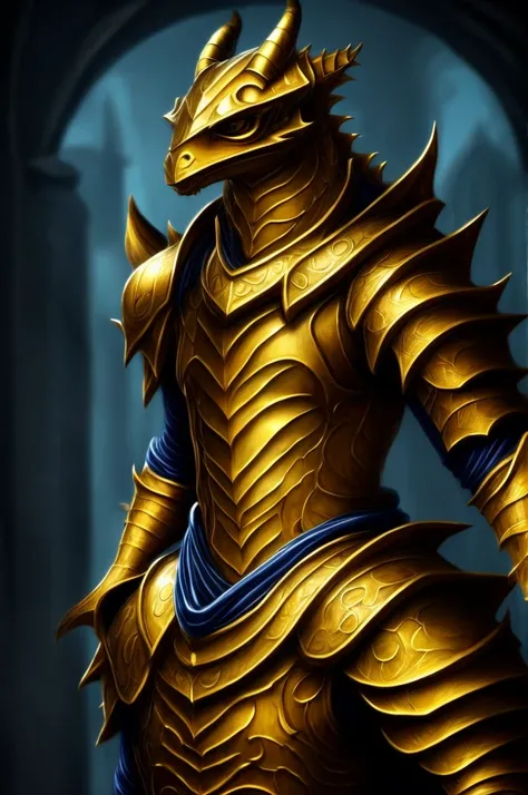 cool golden dragonborn