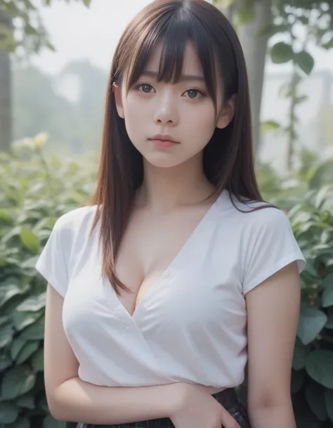 score_9, score_8_up, score_7_up, best quality, masterpiece,realistic eye, big breasts, japanese girl, , short sleeve