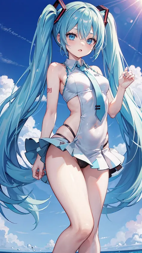 Hatsune Miku has a very long waist