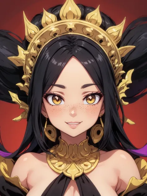 masterpiece, Highest quality, {Highest quality}, {{masterpiece}}, {High resolution}, concentrated, Anime Style, Woman cartoon closeup, Girl Design, Portraiture, Gisha, Anime Images, Long Hair, Black Hair, Straight eyes, Hair covering the ears, Happy, Sophi...