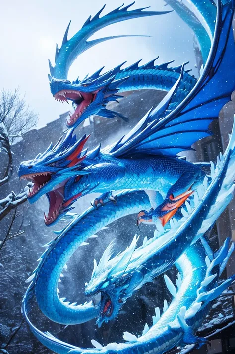 Flying Snow Dragon、Blue Dragon、Freezing Snowstorm