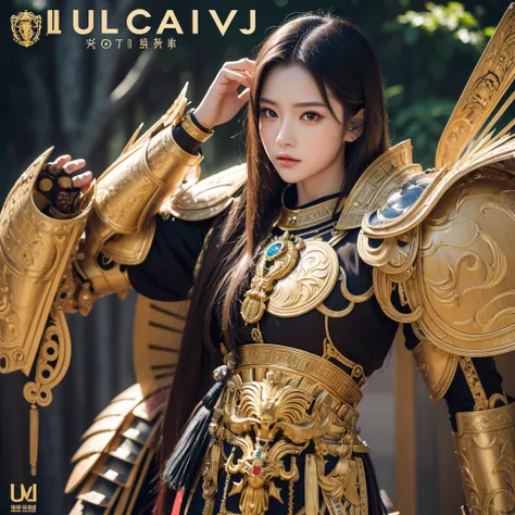 Upscale 35mm lens profesional photography of beautiful Realistic Ghibli Style woman in Versace Samurai Mechan Armor.
Selfie pose, photography pose, profesional Magazine cover model pose.
UHD, 32k