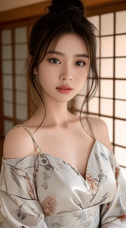 Araffe woman, beautiful,  long hair,black eyes,abdominal muscles, ผู้หญิงlong hairชาวเอเชียตะวันออกเฉียงใต้ที่มีใบหน้ากลม, ,ponytail, long hairลอยปลิวขึ้น, Large chest 36 inches, Warm light, morning sun,  long hair,black eyes,abdominal muscles, The body is...