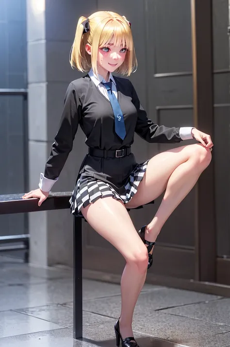 Highest quality, The true picture, Intricate details, Very detailed, Ultra-high resolution, Depth Field,(Realistic,Realistic:1.2),Tabletop , ((Full Body Shot)) , ((length, Thin legs)), 1 Girl, eye_Chan, Very beautiful 17 year old girl, innocent big eyes,、B...