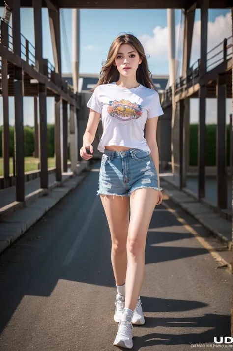 Highest quality, masterpiece, High resolution, 1 Girl,Tyndall effect,Realistic,,(High definition skin:1.2), 8K  UHD, , Frank, High resolution, 4K, 8k T-shirt,Full body photo