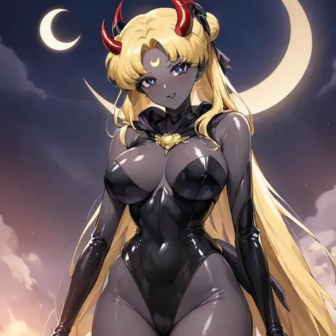 ((Highest quality)), ((masterpiece)), (detailed), （Perfect Face）、The woman is naked and the bride of the Demon King. She is the dark queen of the Black Moon of the Black Moon clan, the Demon Queen, Devil Queen Serenity, who is being carried as a princess b...