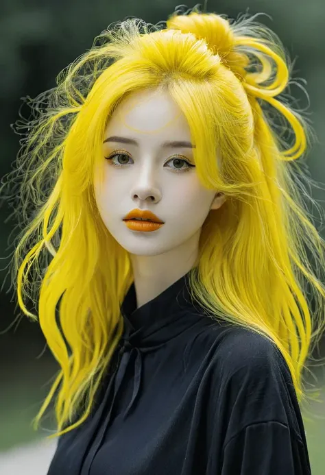 1girl, hair yellow