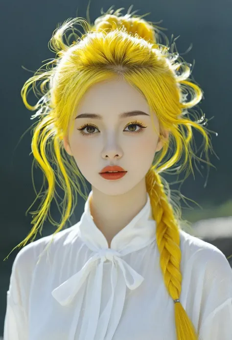 1girl, hair yellow