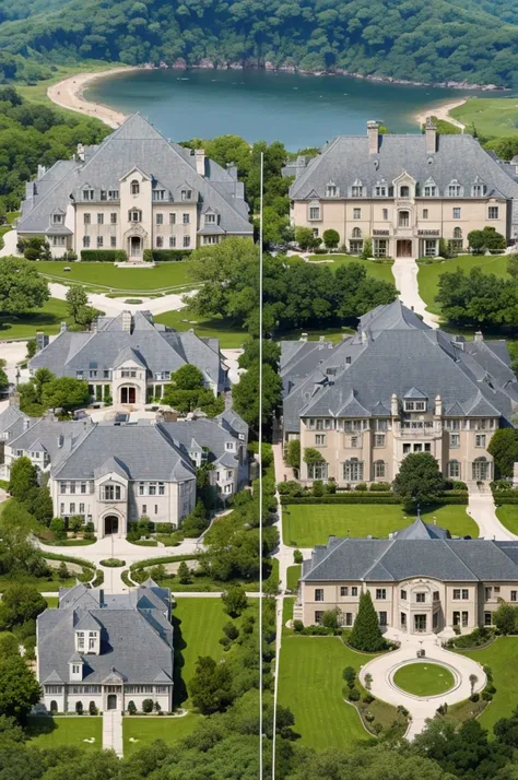 4 big mansions in one land  4 four!