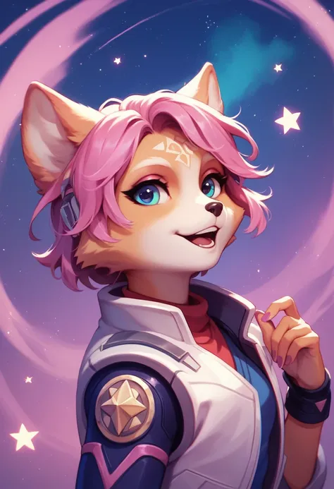 Cute little Star Fox, In the pink galaxy