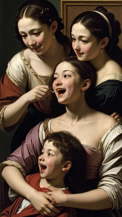 the best of the world is the felicidad and alegría. caravaggio style high quality masterpiece.