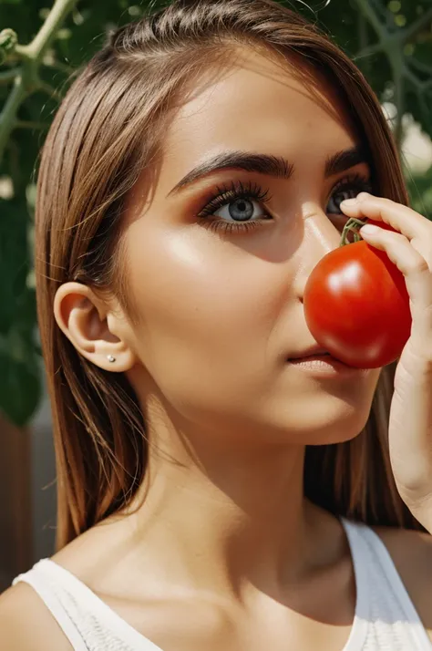 Tomato with lenses 