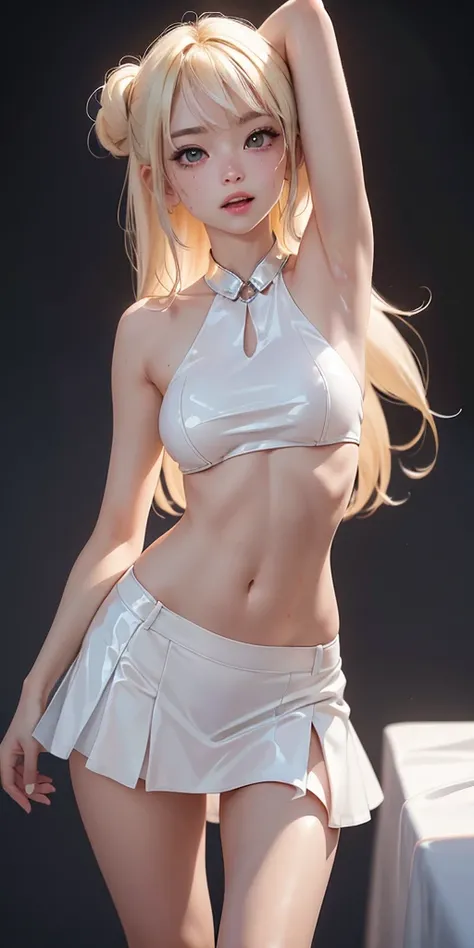 high resolutionCGを組み合わせた8K壁紙、High quality 8K CG wallpaper masterpiece、best quality、high resolution、very detailed、very sharp、Cinema Lighting、anatomically correct、one girl 、(Cute face、detailed face、young face)、(platinum blonde hair red cheeks、(Huge)、Breast N...