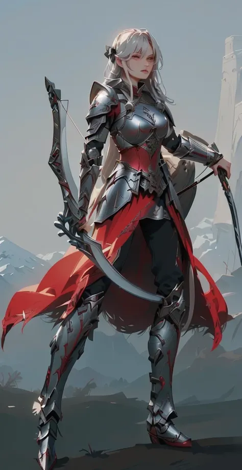 One is wearing armor、Woman holding a bow and arrow, north Female Warrior, Drow Ranger, Concept art of the warrior, north adult Female Warrior, Female undead, Female Assassin, female forest archer, Female Archer, A very beautiful berserker woman, Female War...