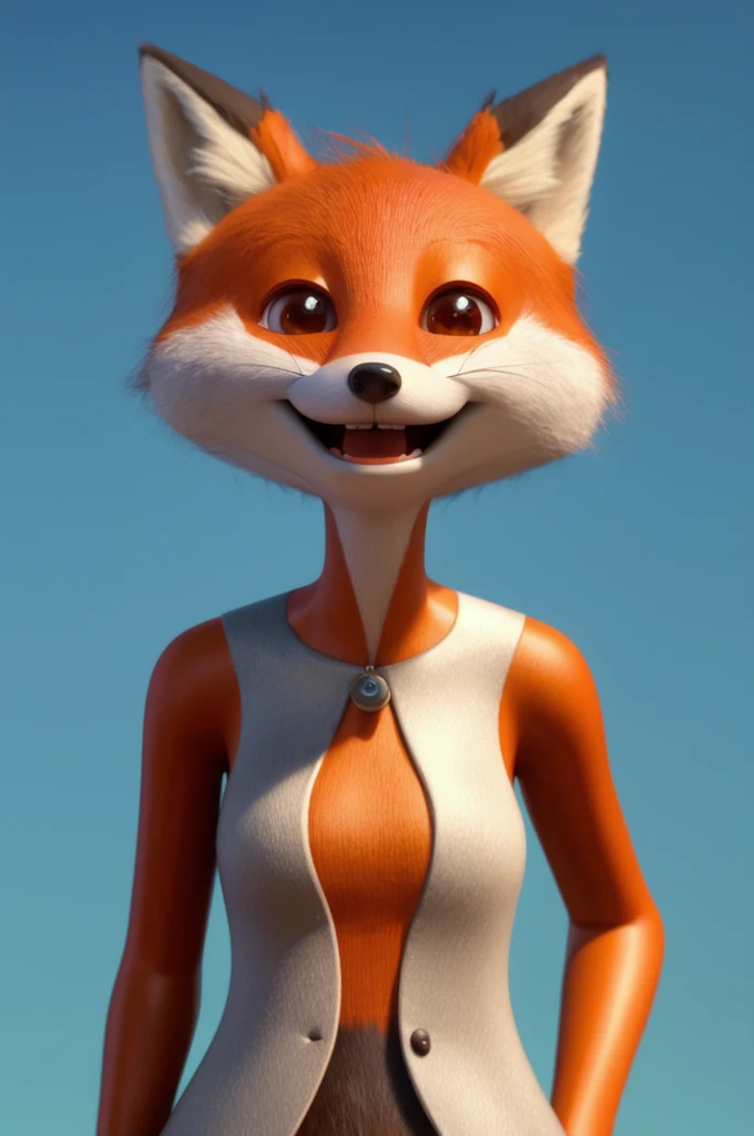    Anthropomorphous Fox girl animated pixar 