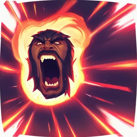 I want an icon of someone screaming in ANGER, very angry