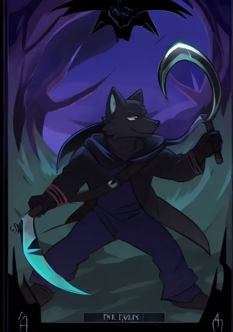 black Fox，Black mist，sickle，grim Reaper，Tarot（card）