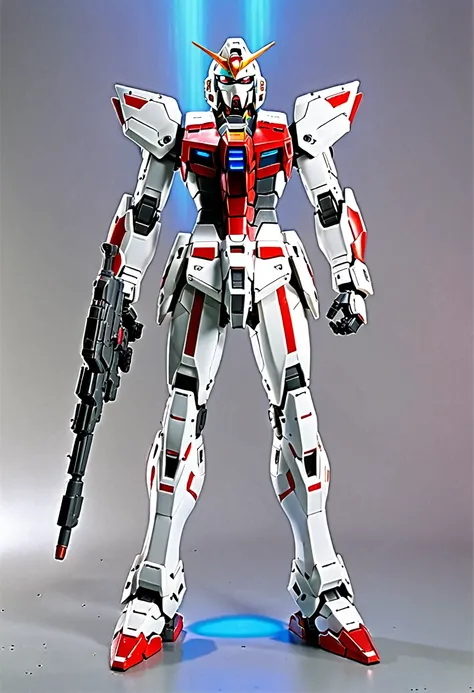 
(Highest quality、8K、32k、masterpiece、Ultra-high resolution:1.2、Perfect Body Beauty:1.2、Wearing the Armor Gundam, a futuristic hero suit with a pale red and white glow、Simple Background、Looking at the audience、Dynamic pose:1.5, whole body