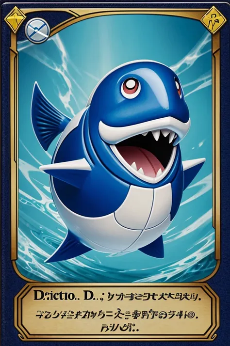 Dr Mason from Pokemon Trading Card Game for the Gameboy holds a decorative object in his hand. It is a blue ceramic fish with its mouth open at the top. 