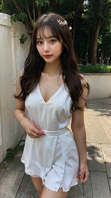 Beautiful and elegant young  lady. Eurasian cuteness Overload in a simple and elegant tight summer dress upskirt