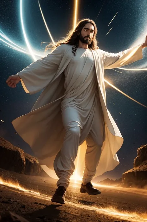 Jesus Christ runs through the eons and exceeds the speed of light