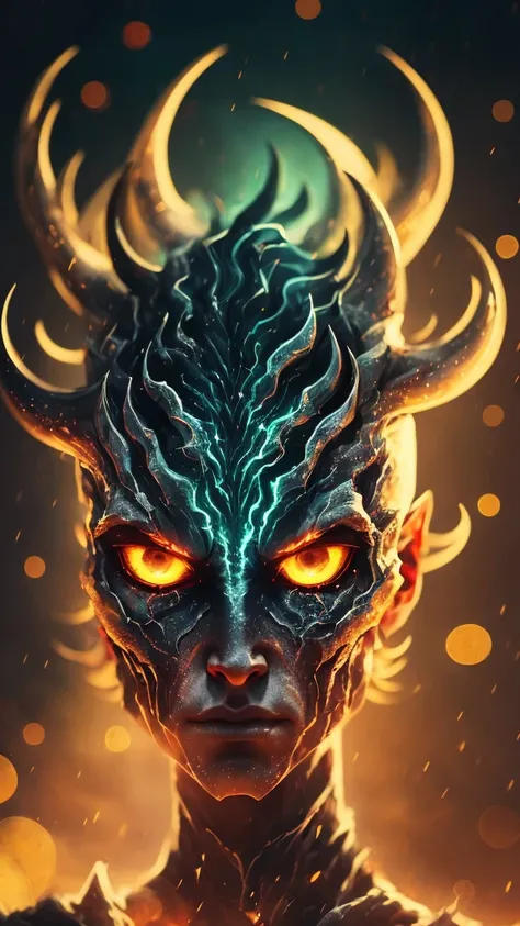 a completely white demonic creature, men monster, large multicolored eyes, bald head, skull covered with small horns, (best quality,4k,8k,highres,masterpiece:1.2),ultra-detailed,(realistic,photorealistic,photo-realistic:1.37),HDR,UHD,studio lighting,ultra-...