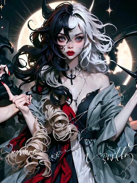 ((best quality)), ((masterpiece)), (detailed), 1girl, solo, beautiful, gothic, witch, gloomy, asian woman, mature, black clothin...