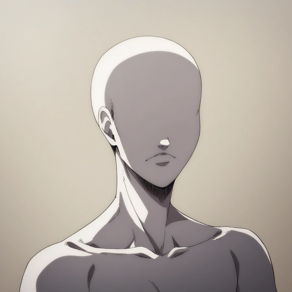 shingeki_no_kyojin_s4_style, portrait, solo,  white skin, faceless, naked, no face