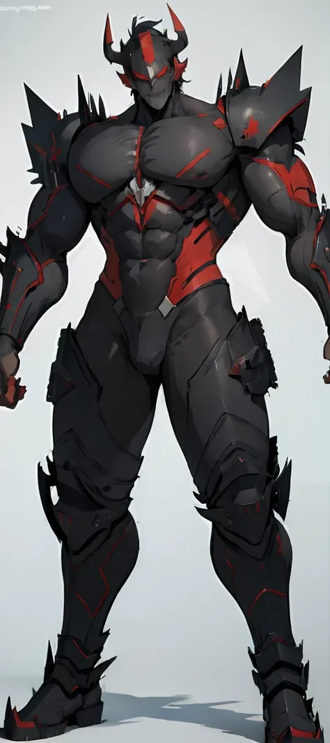 A demon from the anime Chainsaw Man, It has a hybrid hammer head, Warhammer Head, he has a gray muscular body, wearing no shirt, fully body, black hands, and look fierce, Human lips, bonitas, handsome, simple background.