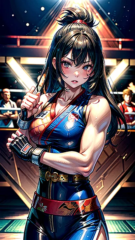 (Half Japanese and half British)), ((Adult face)), ((Open Finger Gloves, Five Fingers)), (((Women&#39;s Mixed Martial Arts, Martial Arts))), ((Enchanting